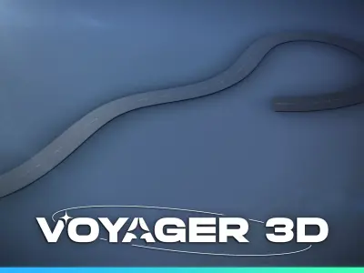 Ribbon Cable 250cm Black Low-poly 3D model