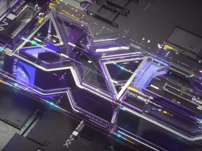 Broadcast Design - C4D Octane Scene File 3D model