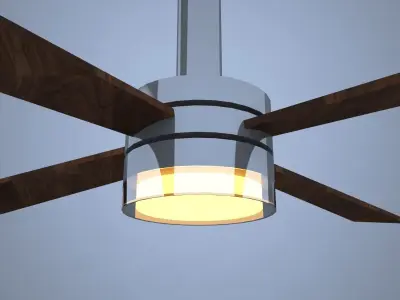 Ceiling Fan with light Free 3D model