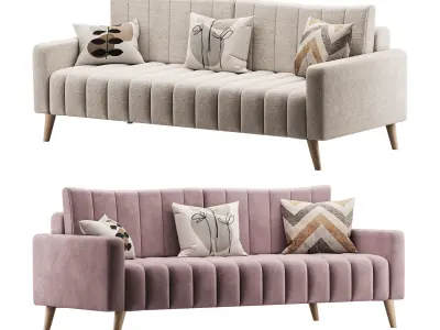 Sofa Markful Velvet Grey 3D model