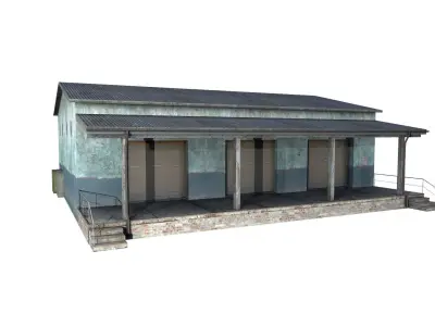 hangar Low-poly 3D model