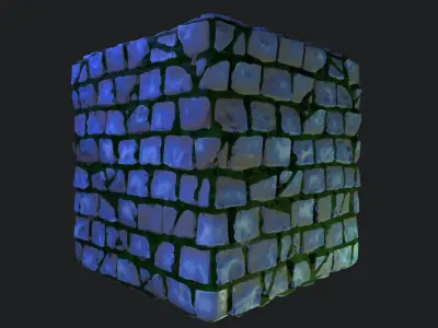 Stylized Brick Wall Material 03 Texture