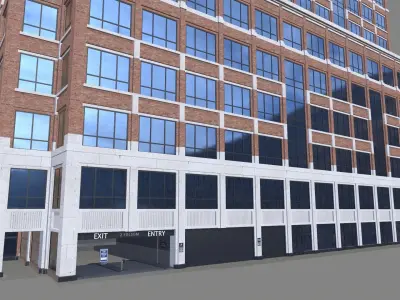 The Embarcadero 250 Street Building San Francisco Low-poly 3D model