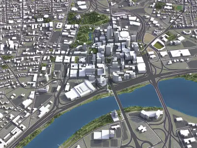 Hartford Low-poly 3D model