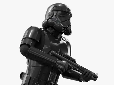  Star Wars Shadow Trooper Running with Blaster 