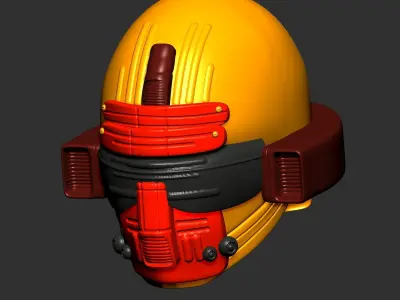 helmet high poly sculpt 3d printable  3D model 153