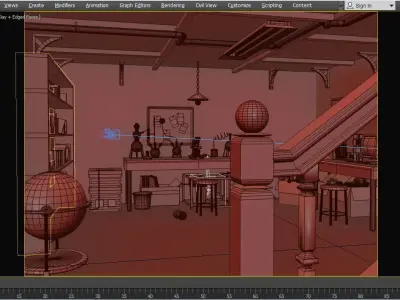 Basement laboratory 3D model