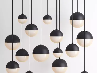 Pendant lighting CEDAR AND MOSS GLOBE black 3D model