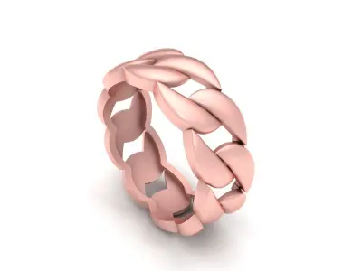 Light Weight Cuba Chain Ring  3D print model