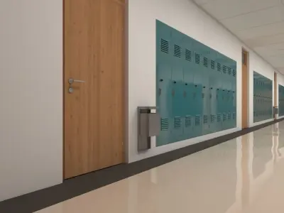 School Hallway 1 3D model