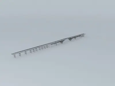 Ross Island Bridge Free 3D model