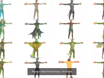 Reptilian Alien Portrait Pack