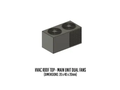 HVAC-0001 Building Exterior set H0-scale 23 items 3D print model