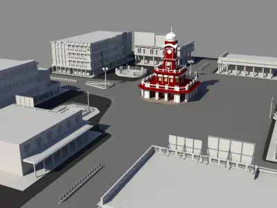 Full street 3D model 3D model