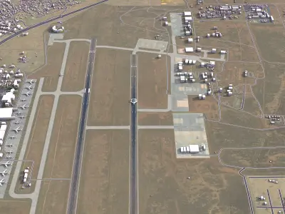 Niamey - Diori Hamani Airport - NIM Low-poly 3D model