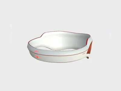 SciFi Glasses B06 White Red - Character Design Fashion Low-poly 3D model