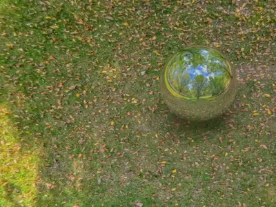 HDRI 016 Serene Green Park Landscape Low-poly 3D model