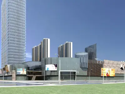 Shopping Plaza 03 3D model