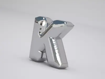 K Balloon Silver 3D model