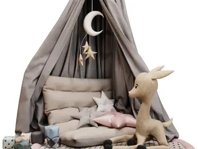 Children decor set 2 3D model