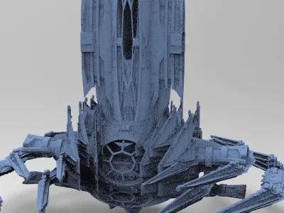 Sci-Fi Ocean Tech ship 11 3D model
