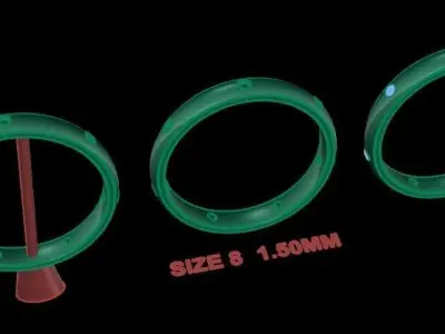 Dainty Infinity Diamond Band Ring and Fashion Wear Size8 3D print model