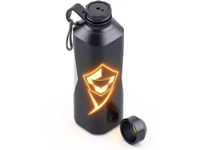 Futuristic Sports Water Bottle Low-poly 3D model