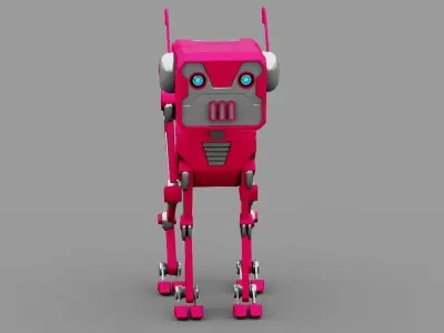 Robot dog  rigged 3D model