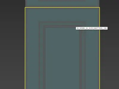 Classic cabinet door 3D model 3D model