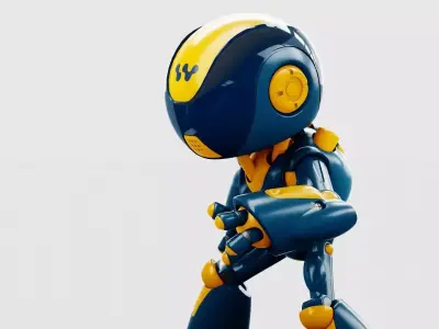 TOY BOT HUMOND  RIGGED 3D model