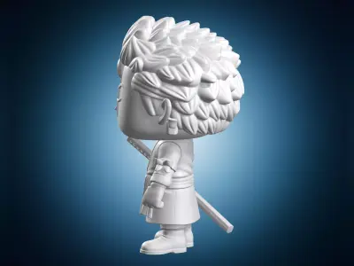 Roronoa Zoro One Piece Funko Style Collectible 3D print model