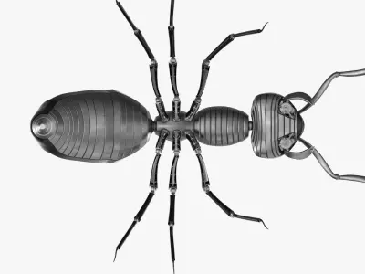 Black Mechanical Ant 3D model