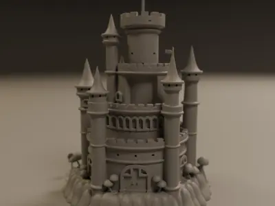 medieval castle 3D print model