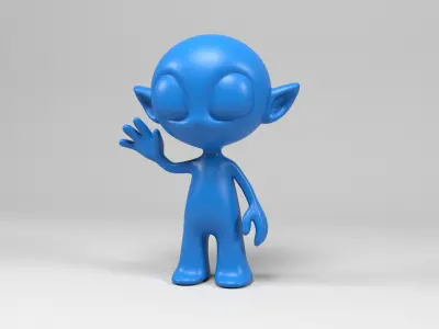 Alien  3D print model get