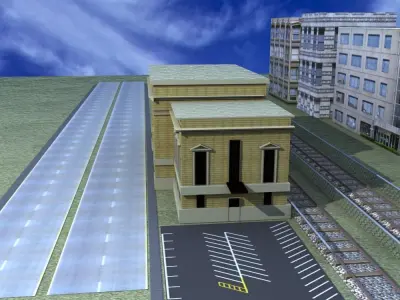 Union Station Low-poly 3D model