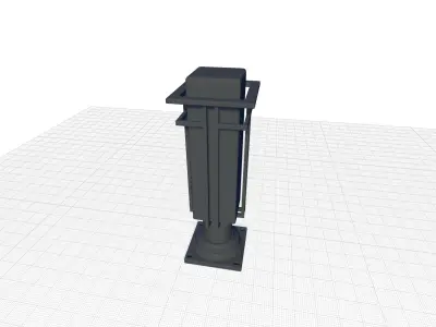 Weitzel Black Pier Mount Light 3D model