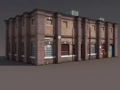 Old Factory Low Poly 127 3D model