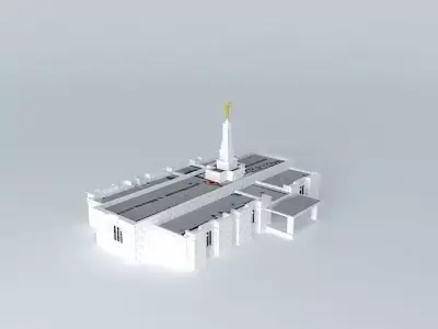 LDS.TEMPLO MORMON GUADALAJARA, MEXICO 105 TH. OPERATING TEMPLE. Free 3D model