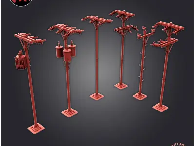 Utility Poles 3D print model