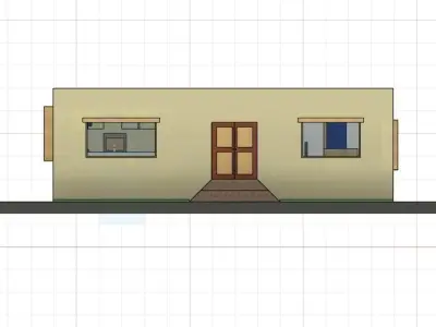 House 3D Model with door and window 3D model