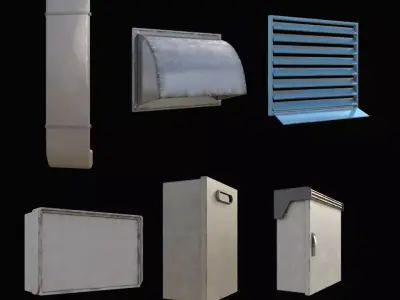 street Prop 0001 3D Model Pack