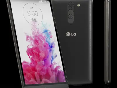 LG G3 Stylus D690 Titan Black Low-poly 3D model