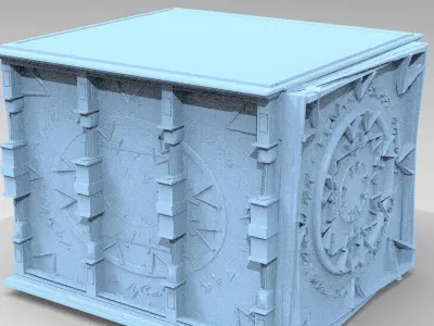 Observatory Baroque Floor With Cube 3  3D model