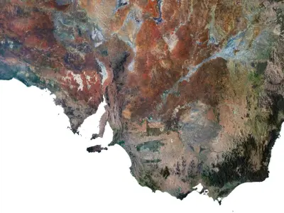 Australia Terrain 3D Map 3D model