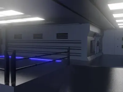 Sci fi interior 3D model