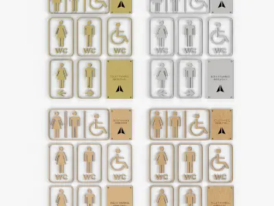 Toilet Symbol 3D model