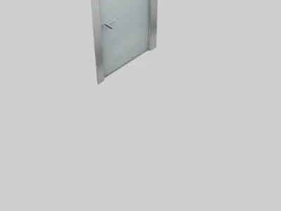 Glass panel door model Low-poly 3D model
