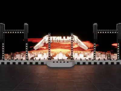 Concert Stage Metallica Slane Castle 2019 3D model