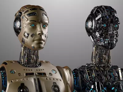 Futuristic Robot Man 3d Model no RIG 3D model