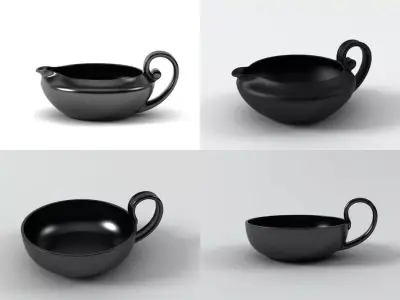 Storia set of bowls with handles 3D model
